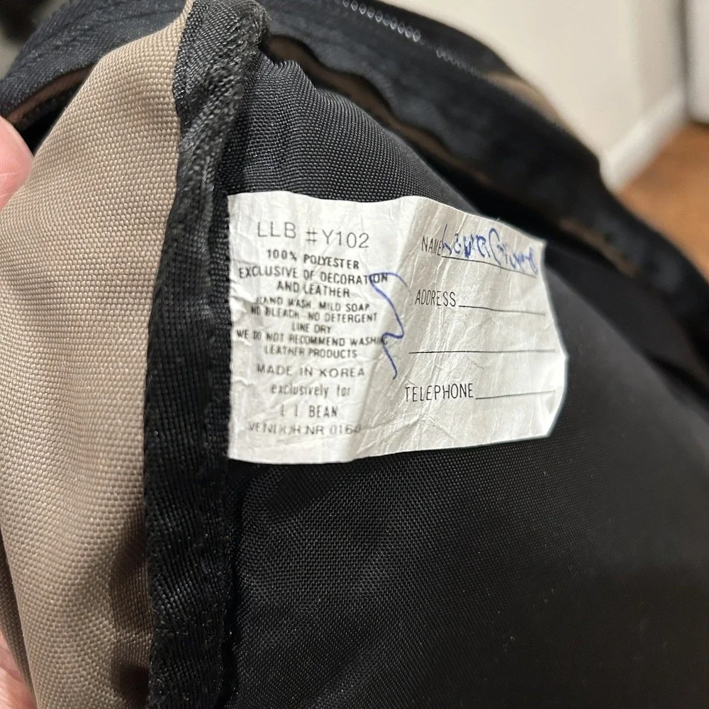 Vintage LL Bean‎ 3 Way Bag Briefcase, Backpack, Messenger Cross Body Bag Tan